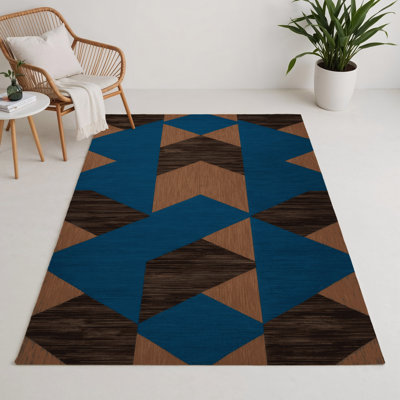 Checkered Green Indoor and Outdoor Area Rug