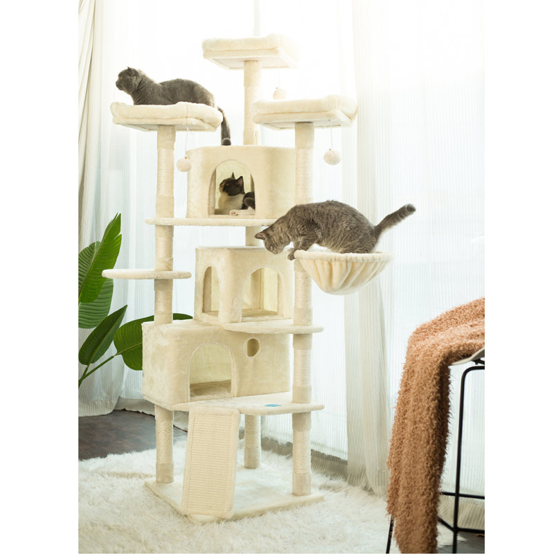 Zamudio 71.6535'' H Cat Tree, Beige