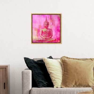 Bouddha rose - impression sur toile tendue