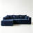 92.5" Sectional Couches For Living Room Modern Modular L-shape Cloud Sofa Compression-boneless Deep Seat Couch With Chaise No Assembly Required Right Blue-1469475781-1469475777
