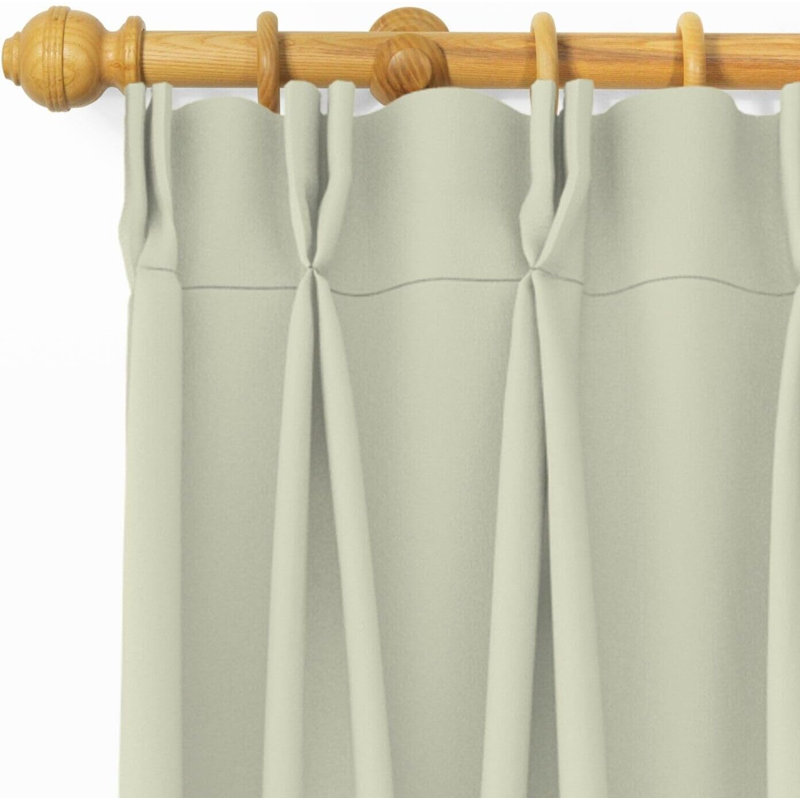 Desirai 33 mm Fixed Length Premium Quality Wooden Curtain Poles With Rubber Wooden Finials, 120cm H x 3.3cm W x 3.3cm D