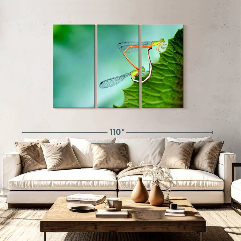 Brampt Dragonflies Mating, 48" H x 74" W