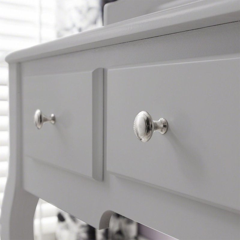 Naia Dressing Table with Mirror, Grey