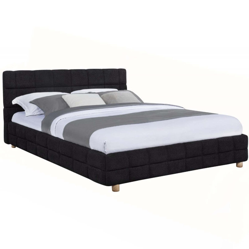 Lit plateforme grand moderne Modern, Noir