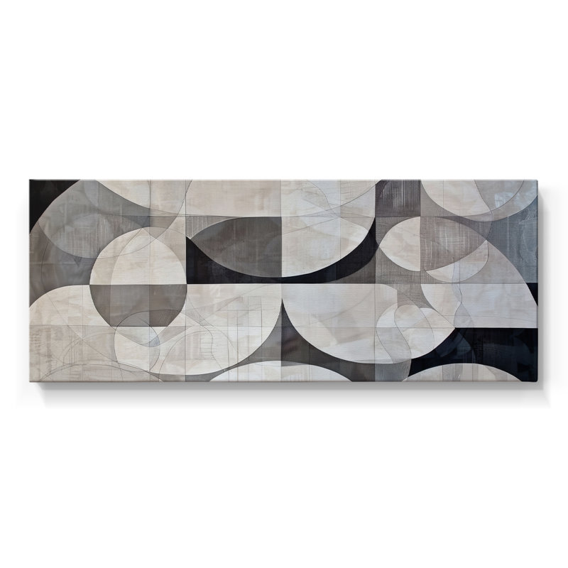 Toile tendue avec châssis abstrait # 1, H 12 po x l 30 po