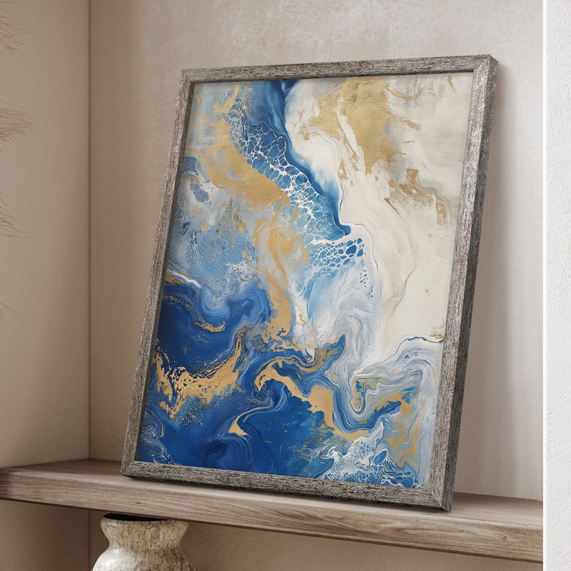 ABSTRACT Series CDXII, reproduction encadrée - bois massif, H 11 po x l 9 po