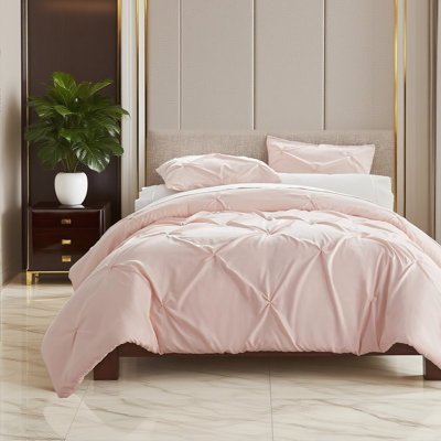 Ensemble de housse de couette plissée hypoallergénique 3 pièces ultra douce