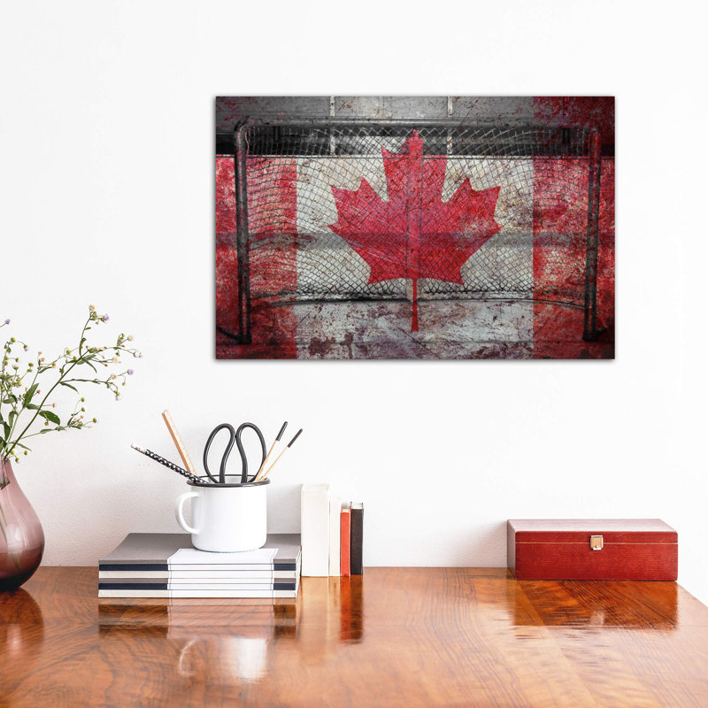 Hockey Goal Gate #3 - No Frame Print on Canvas, 20.32 cm H x 30.48 cm W
