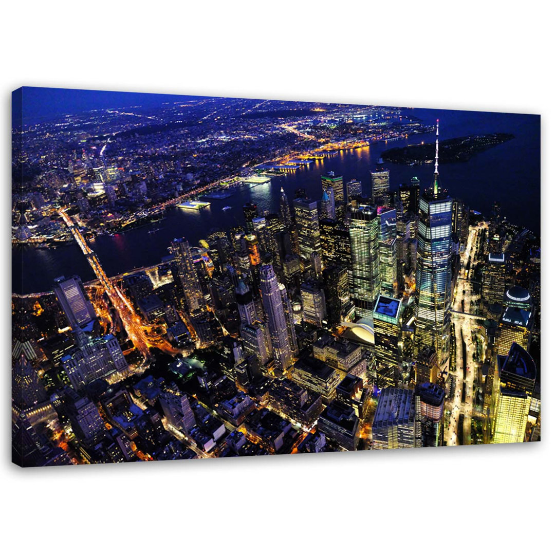 Leinwandbild New York Skyline Stadt Nacht