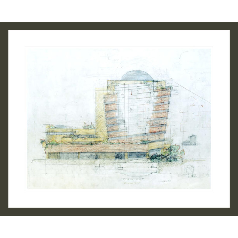 «Solomon R. Guggenheim Museum New York NY» par Frank Lloyd Wright, impression giclée encadrée, H 23,5 po x l 28,79 po