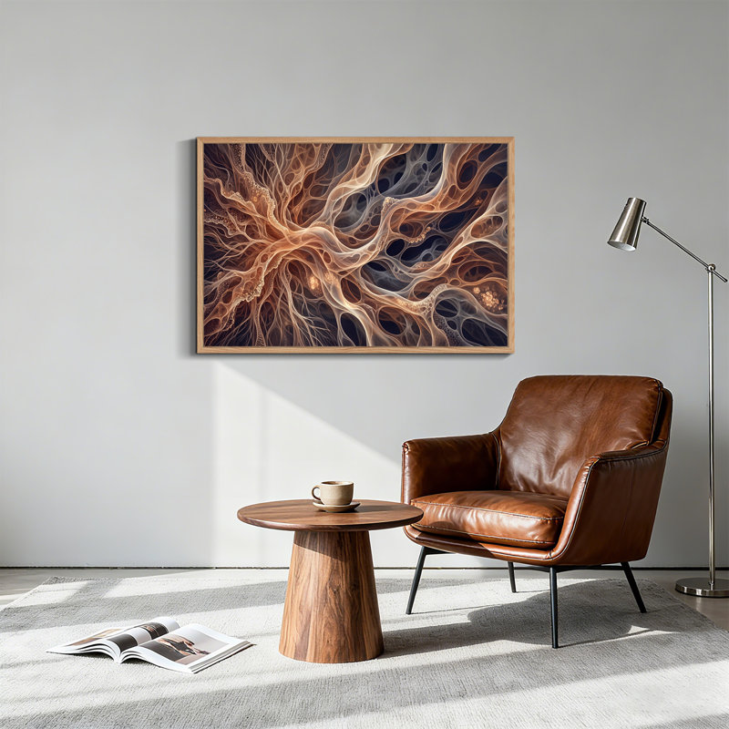 Art abstrait sur toile, H 36 po x l 48 po
