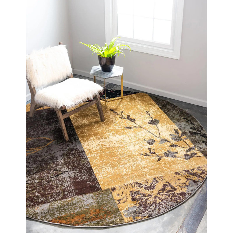 Arabica Oriental Indoor Rug, Round 3'3"