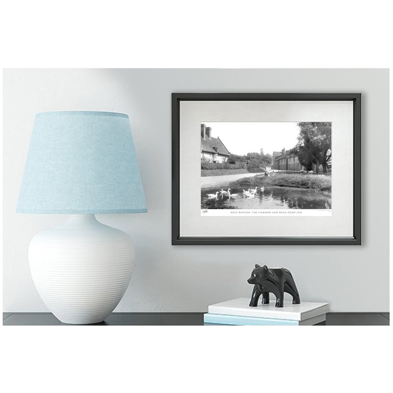West Runton, The Common And Duck Pond 1925 by Francis Frith - Single Picture Frame Print, 28cm H x 36cm W x 2.3cm D
