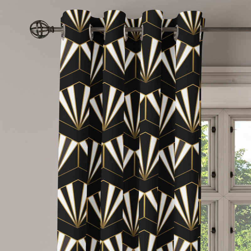 Rideau à œillets Art déco George Oliver, L 50 po x L 108 po