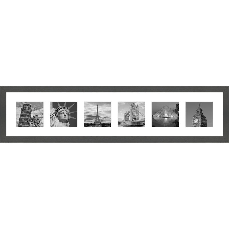 Lilianka Wood Picture Frame with Mat, Dark Grey