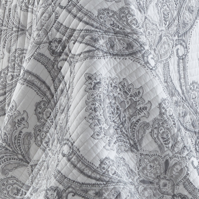 Novara Grey Twin Quilt Set