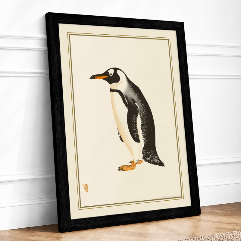 Penguin Profile Japandi - Print, A1 - 84.1 x 59.4 cm, Black