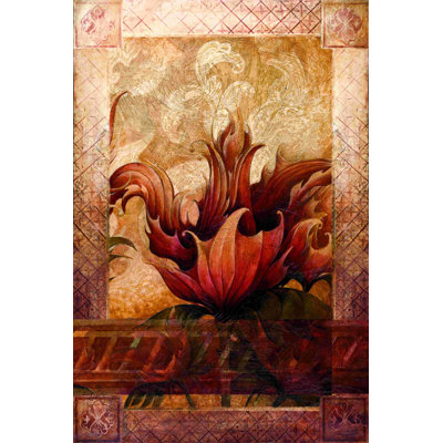 Red Blossom - Wrapped Canvas Graphic Art