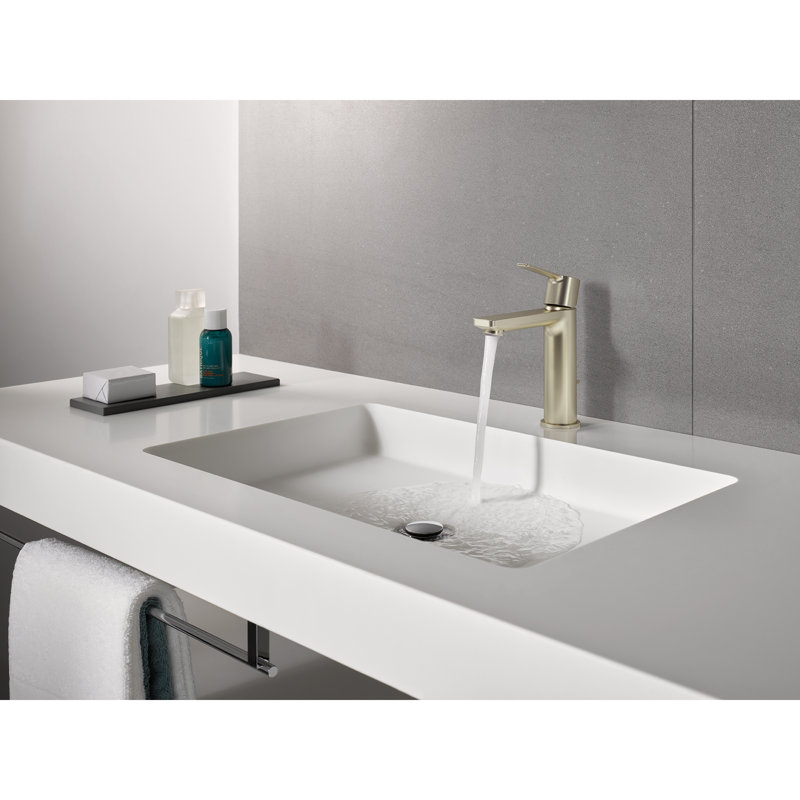 Lineare™ Single Hole Bathroom Faucet with Drain Assembly, Brushed Nickel