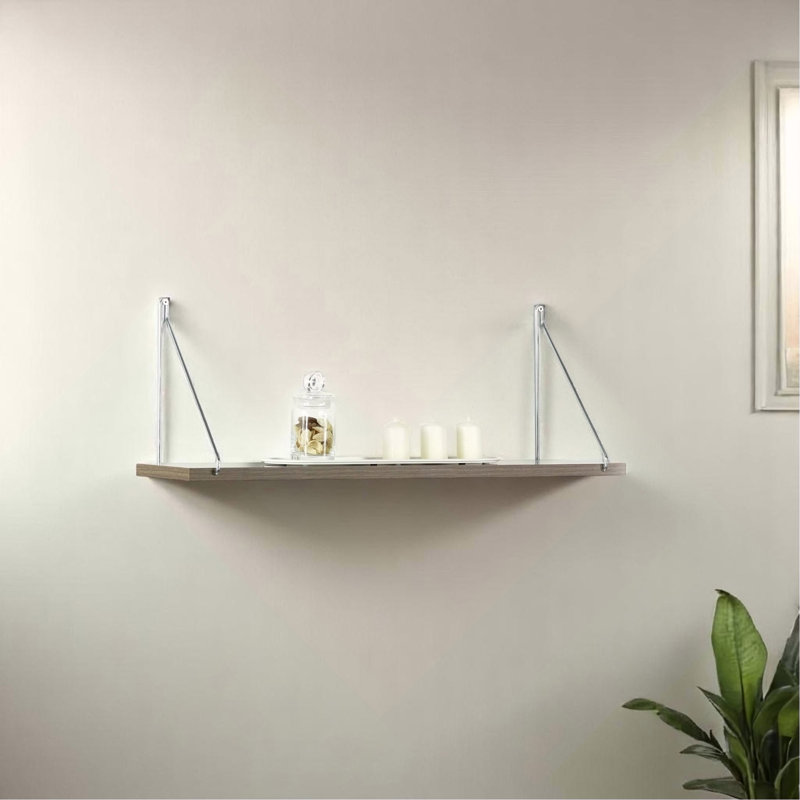 Tablette simple murale flottante Palmer, Blanc