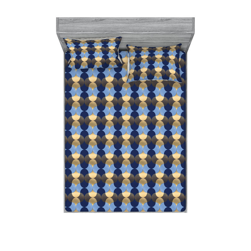 Drap-housse et taie décorative Ambesonne, Ensemble de draps très grand californien avec 2 t