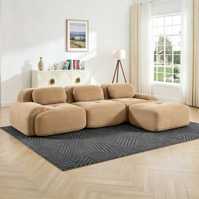 Canapé modulaire en forme de L sans assemblage Design ergonomique adapté aux animaux de compagnie