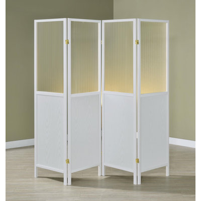 Nickelsville 4-Panel Room Divider Folding Shoji Screen by Latitude Run
