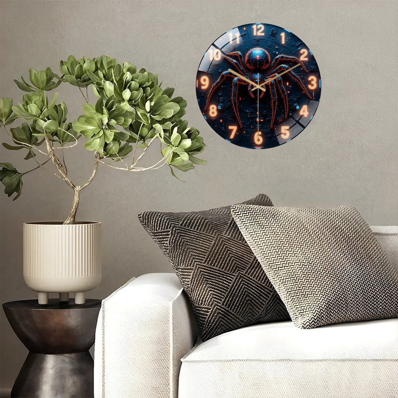 Horloge murale Spider