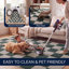 Washable Plaid and Geometric Indoor / Outdoor Rug-66737287-66737336