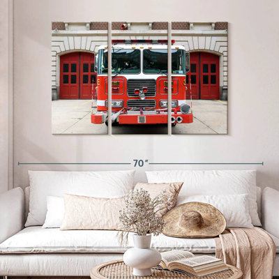 Camion de pompier rouge Mehar