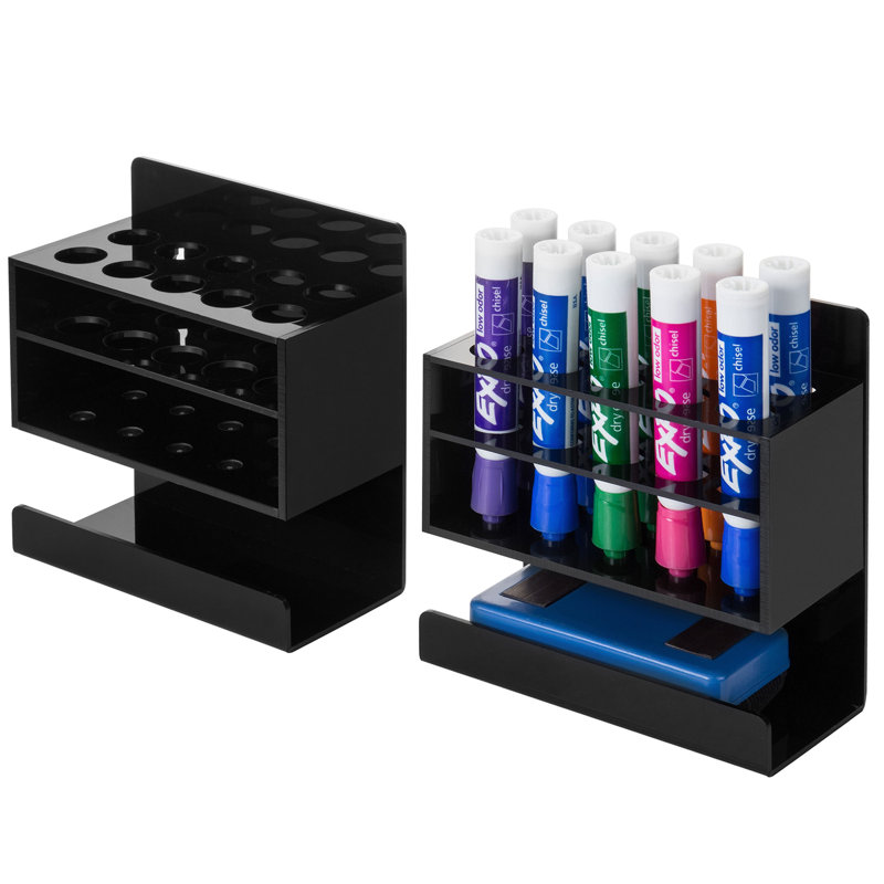 Acrylic 10 Slot Wall Mounted Pen Holder