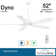 52" Dyno 5 - Blade Standard Ceiling Fan with Remote Control and Light Kit Included