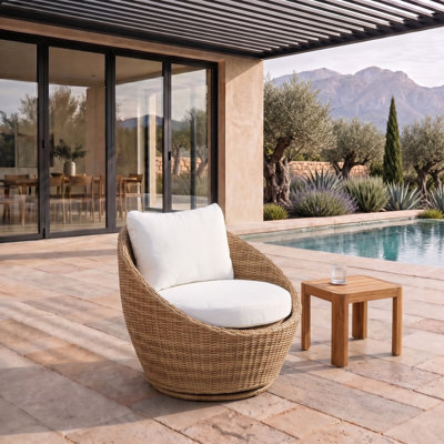 Chaise de patio en osier Clarisse