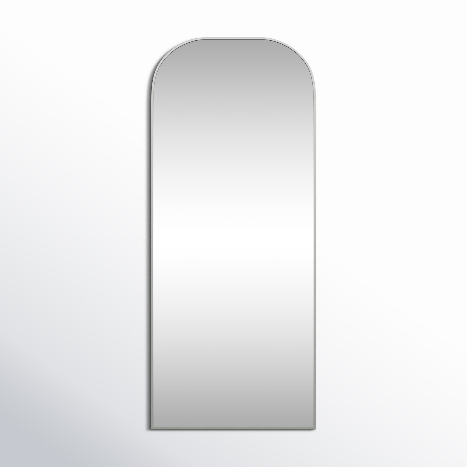 Sabine Metal Wide Arch Wall Mirror, 76" x 32", Silver