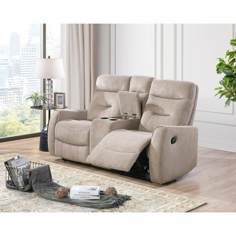 Causeuse avec console, beige