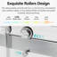 Porte de douche avec mécanisme coulissant double, 68-72 po x 76 po, verre, nickel brossé - fabrication oléofuge Porte 76 po, fermeture en douceur, surface trempée de 10 mm