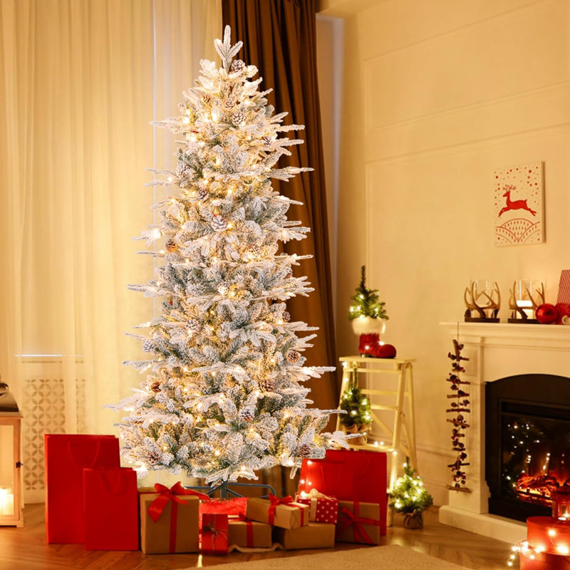 Lighted Artificial Spruce Christmas Tree