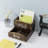 Mail Holder and Key Rack – Rustic Burnt Wood Organizer Tray for Office or Entryway with White Lettering