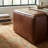 Nikola Genuine 100% Leather Square Ottoman, Brown