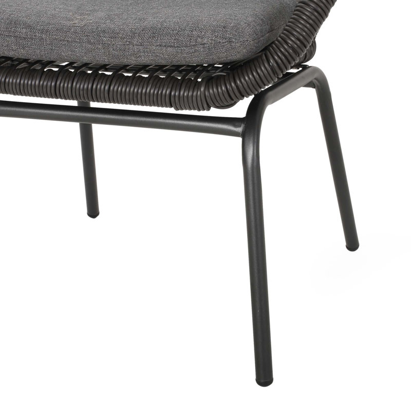 Chaise d'appoint contemporaine à la mode, Gris / noir