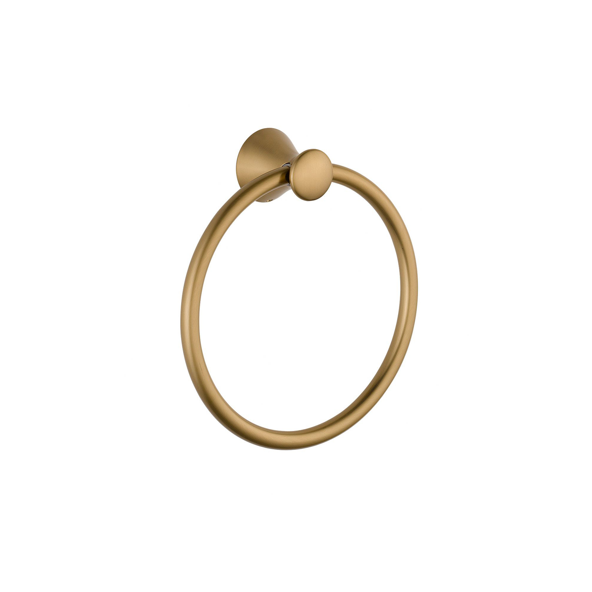 Lahara Wall Mount Round Closed Towel Ring Bath Hardware Accessory, Brilliance Champagne Bronze