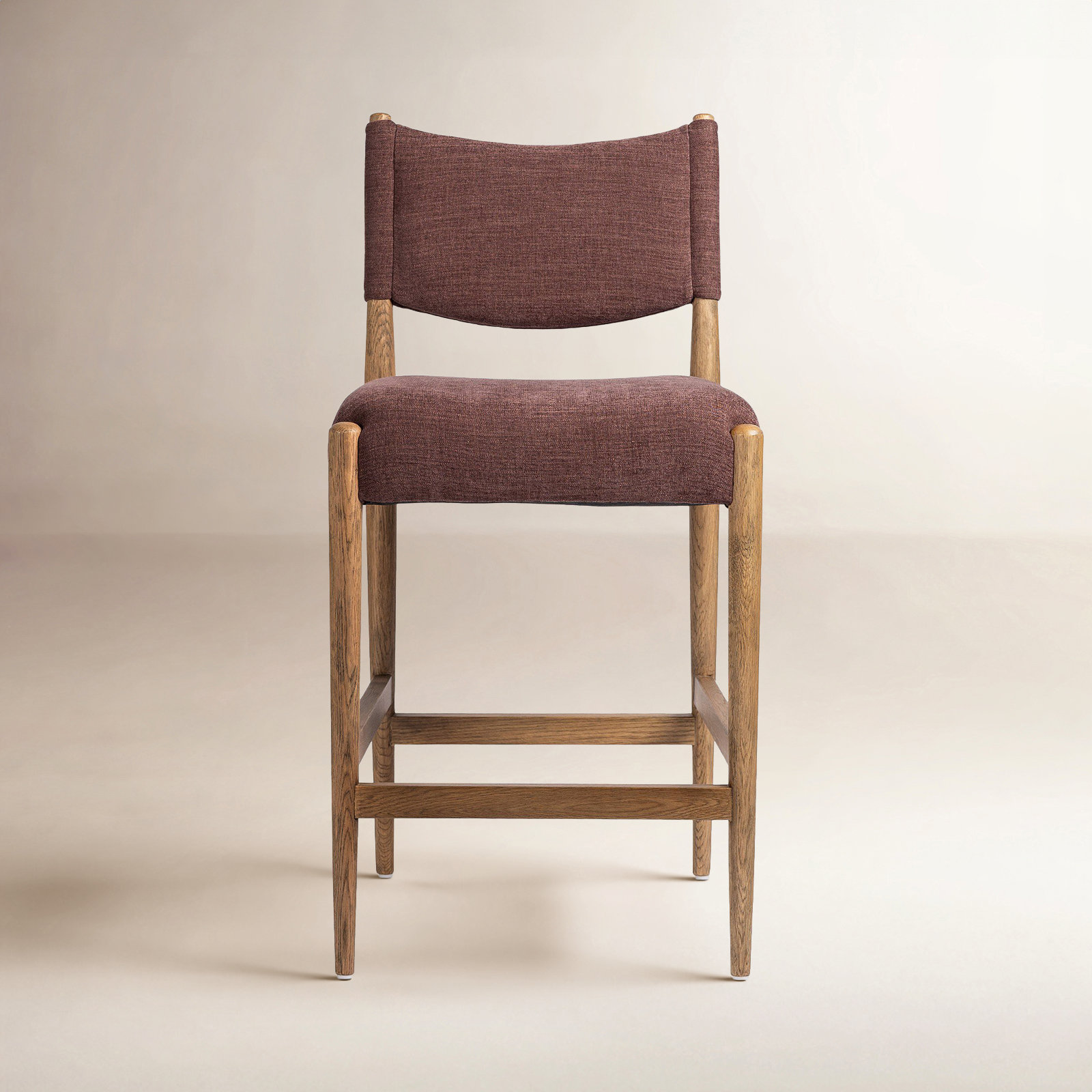 Tara 27" Bar Stool, Toasted Oak, Laughlin Plum
