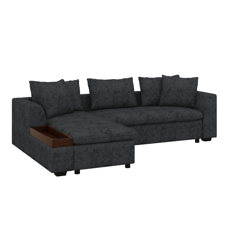93.7" Sectional Couch, Upholstered Modular Sofa L-Shaped Couch With Storage Compartment, Sectional Couches For Living Room