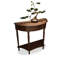 Console demi-cercle en bois massif brun-720127424
