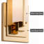 Applique murale moderne Faro 15 po pour meuble-lavabo de salle de bain