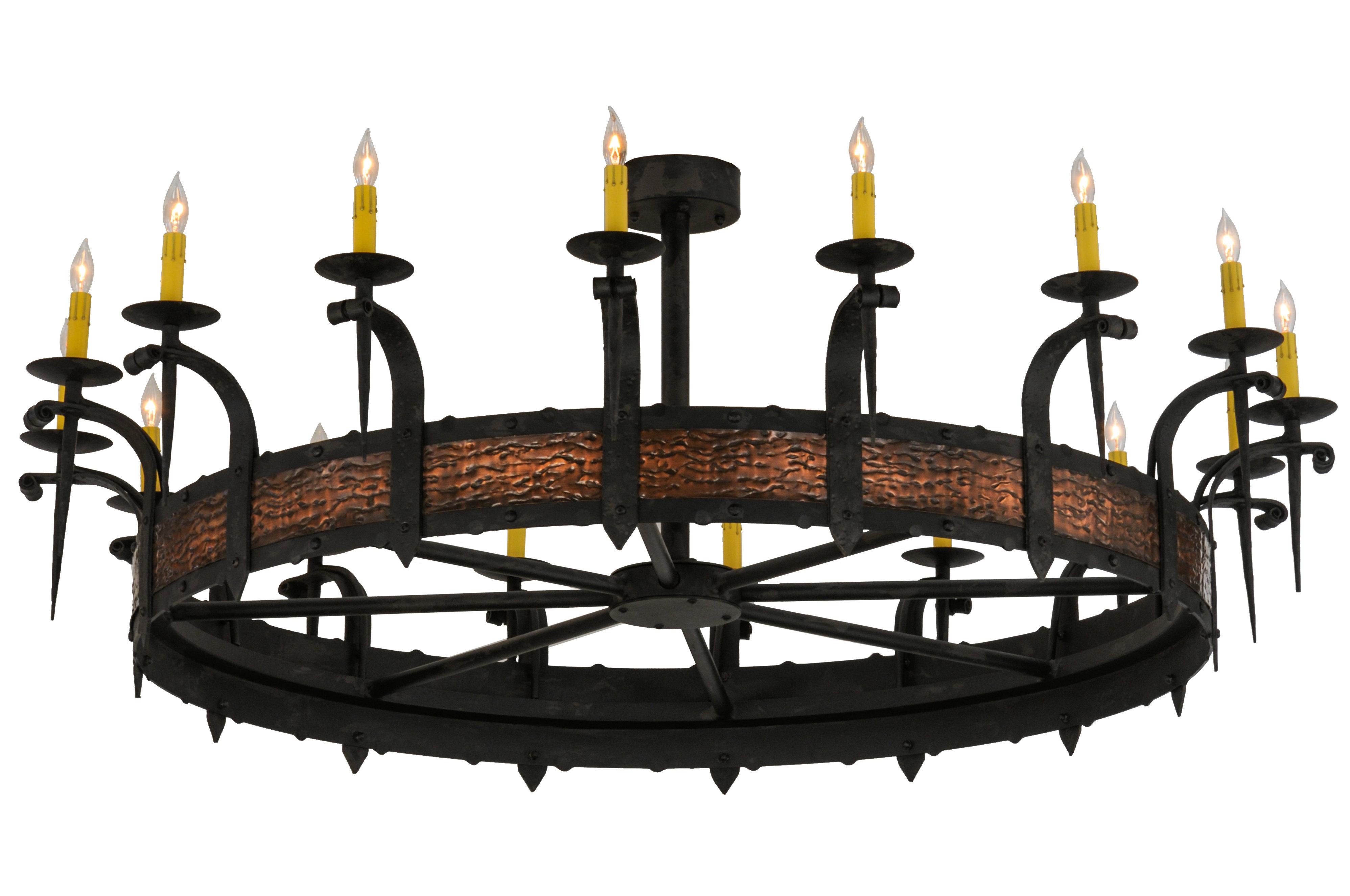 Loon Peak® Knighton 16 - Light Candle Style Wagon Wheel Chandelier ...