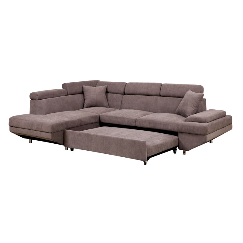 Divan-lit contemporain Zalor, Brun