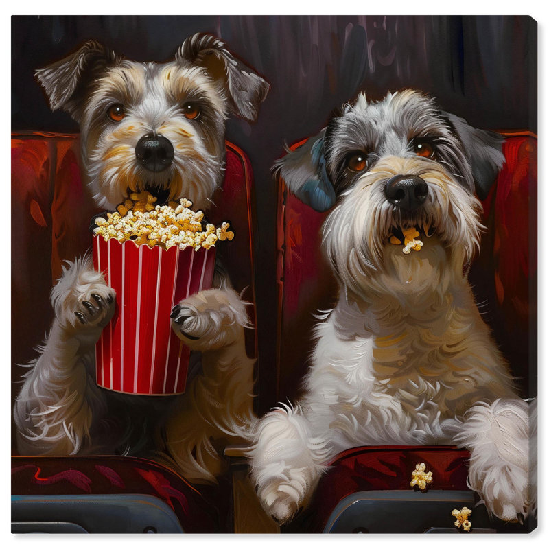 «Movie Theatre Date Canvas» par Art Remedy, Toile tendue, H 20 po x l 20 po x P 1,5 po