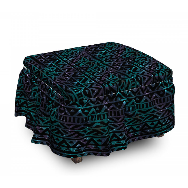 Ensemble de housse pour repose-pieds à coussins carrés de boîte 2 pièces grunge spacearrows