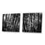 Forêt de bambou monochrome - ensemble de 2 collages carrés en bambou-1985886485-1985886483